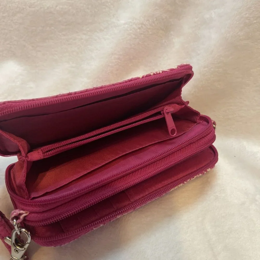 Vera Bradley Wallet Wristlet Pink Paisley - Picture 7 of 12